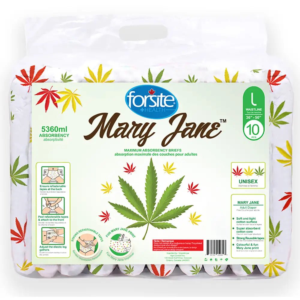 Forsite Health Mary Jane™ Maximum Absorbency Adult Briefs - Case of 30 | Forsite - Factory Direct Medical