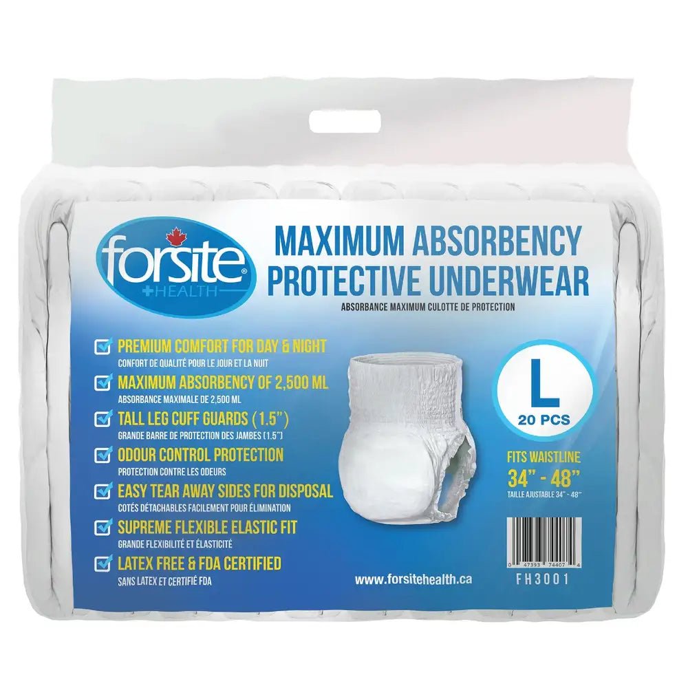 Forsite Health Maximum Absorbency Protective Underwear - Cases of 80 | Forsite - Factory Direct Medical