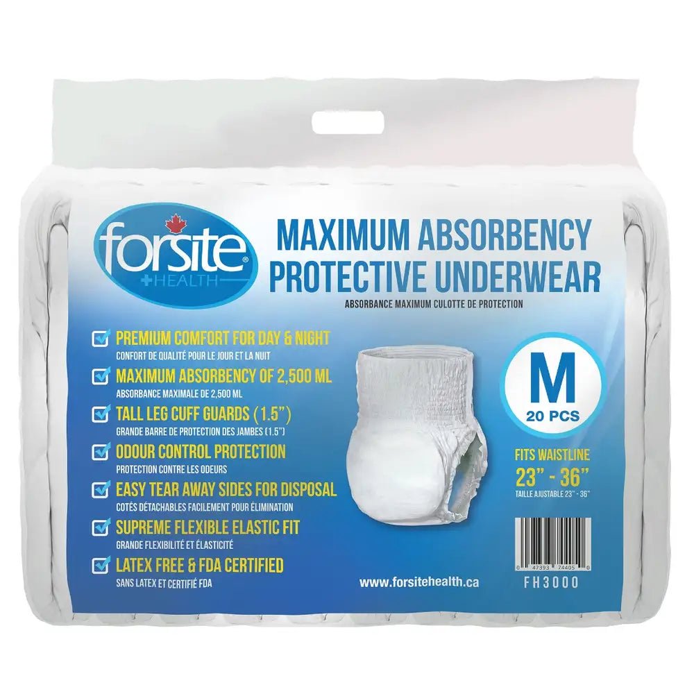 Forsite Health Maximum Absorbency Protective Underwear - Cases of 80 | Forsite - Factory Direct Medical