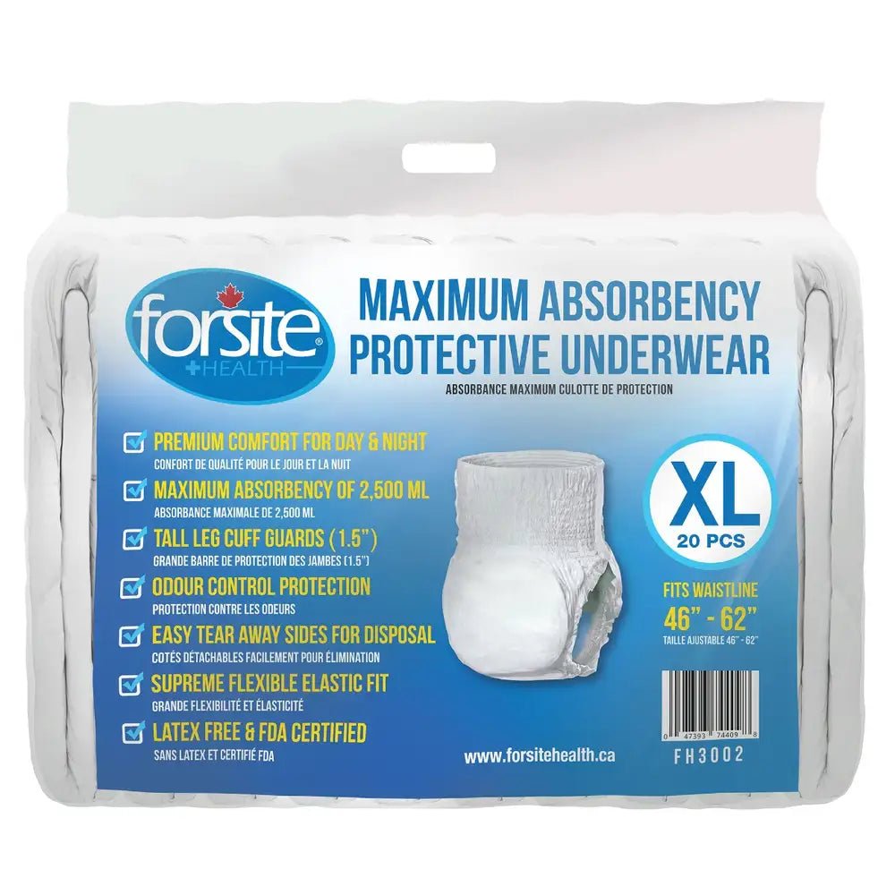 Forsite Health Maximum Absorbency Protective Underwear - Cases of 80 | Forsite - Factory Direct Medical