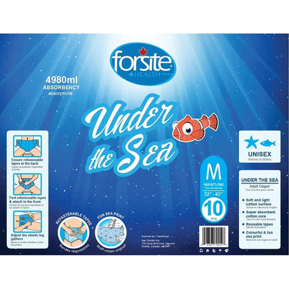 Forsite Health Under Sea Maximum Absorbency Adult Briefs - Case of 30 | Forsite - Factory Direct Medical