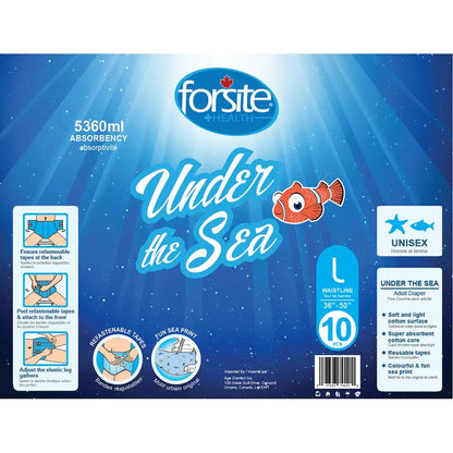 Forsite Health Under Sea Maximum Absorbency Adult Briefs - Case of 30 | Forsite - Factory Direct Medical