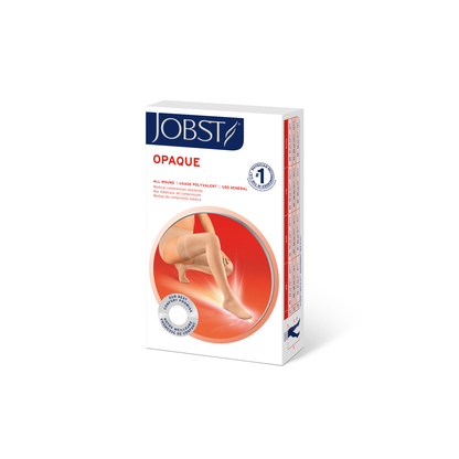 JOBST Opaque Compression Stockings 30-40 mmHg Thigh High Silicone Dot Band Closed Toe
