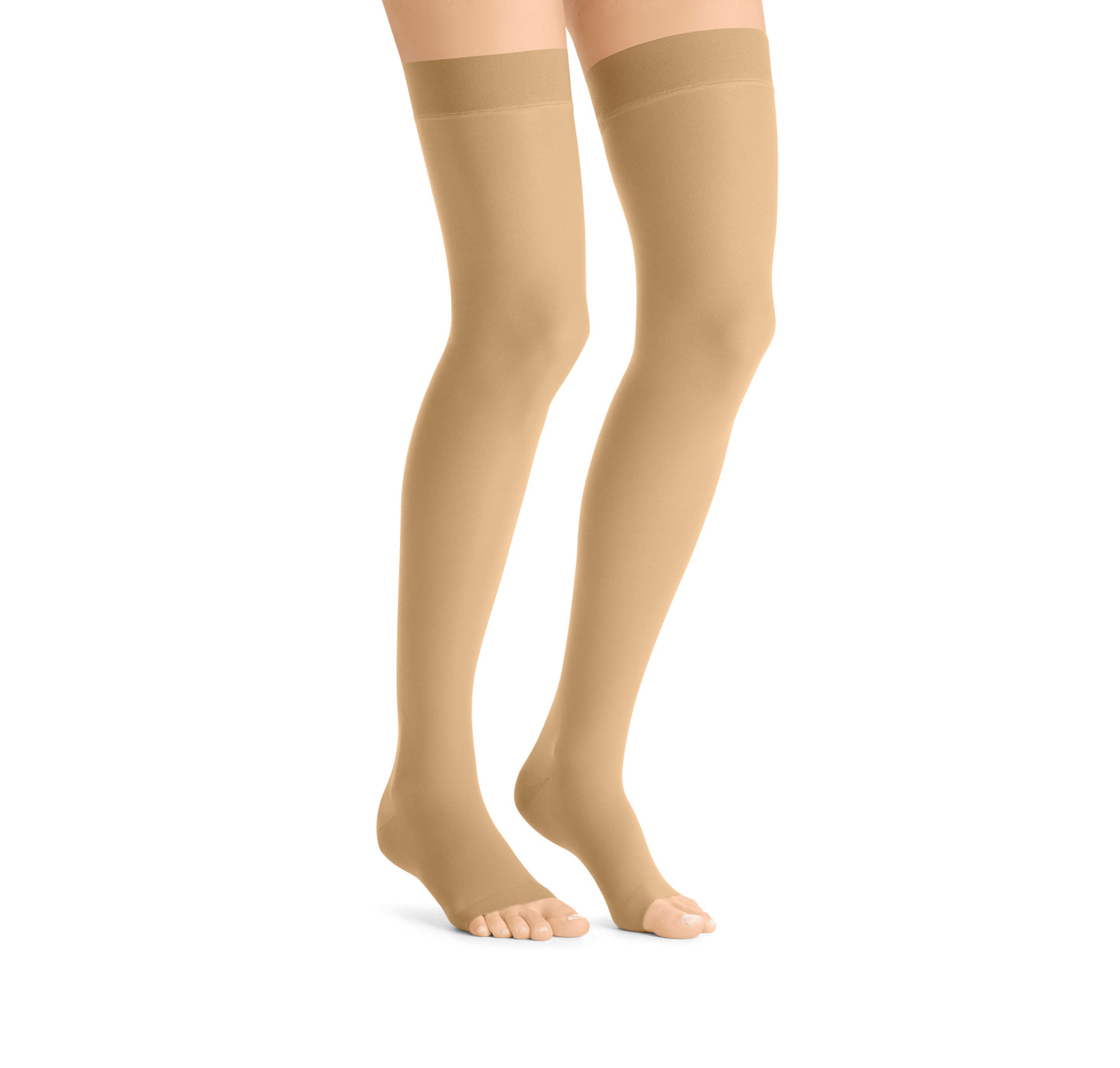 JOBST UltraSheer Compression Stockings 20-30 mmHg Thigh High Silicone Dot Band Open Toe