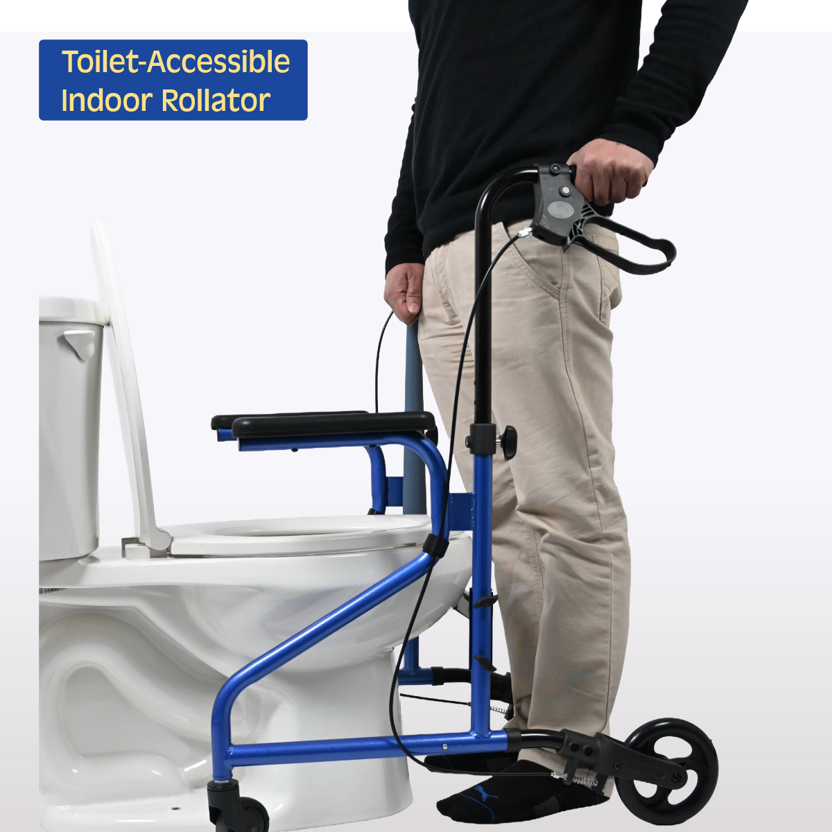 Valet Indoor Rollator — MOBB Home Health Care, side profile