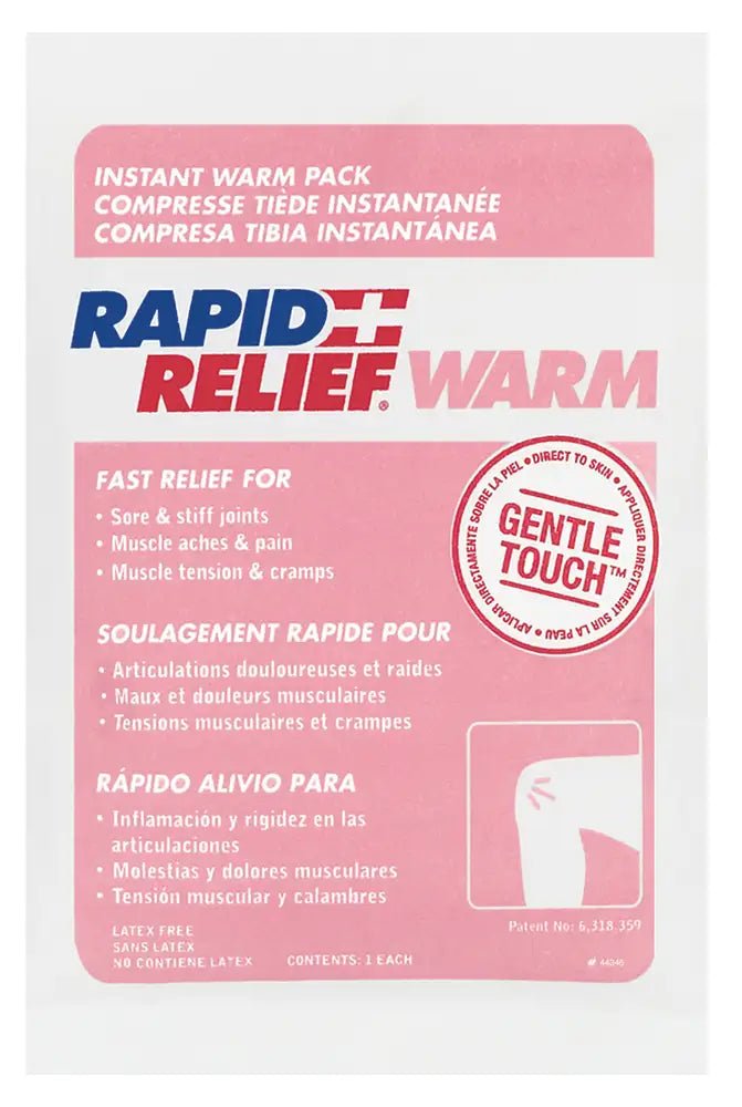 Instant Hot Pack - Gentle Touch - 4" x 6" | Rapid Aid - Factory Direct Medical