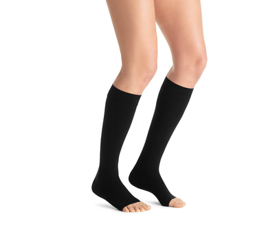 JOBST Opaque Compression Stockings 15 - 20 mmHg Knee High SoftFit Band Open Toe | JOBST - Factory Direct Medical