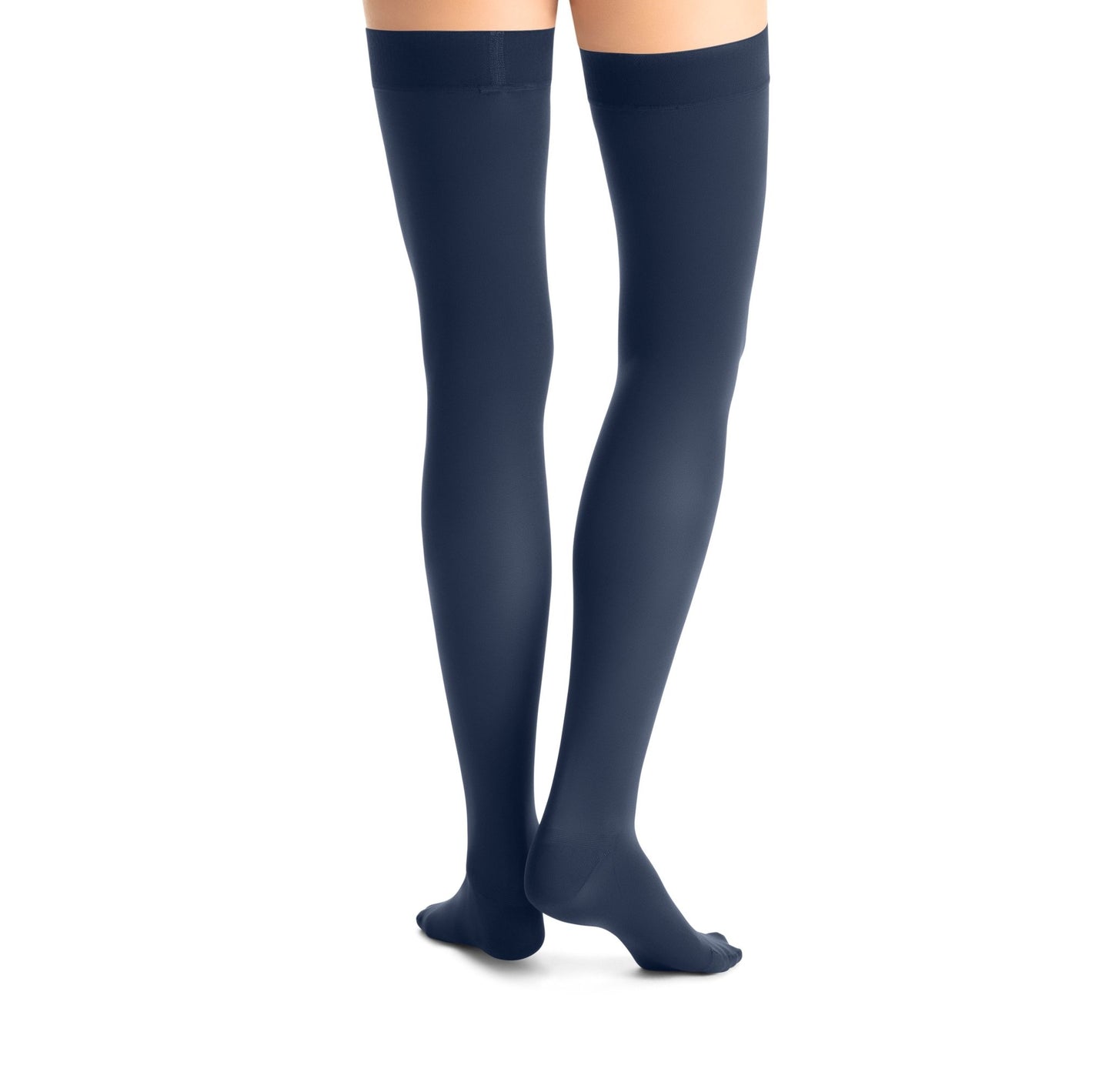 JOBST Opaque Compression Stockings 15 - 20 mmHg Thigh High Silicone Dot Band Closed Toe | JOBST - Factory Direct Medical