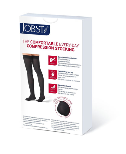 JOBST Opaque Compression Stockings 30 - 40 mmHg Thigh High Silicone Dot Band Closed Toe | JOBST - Factory Direct Medical