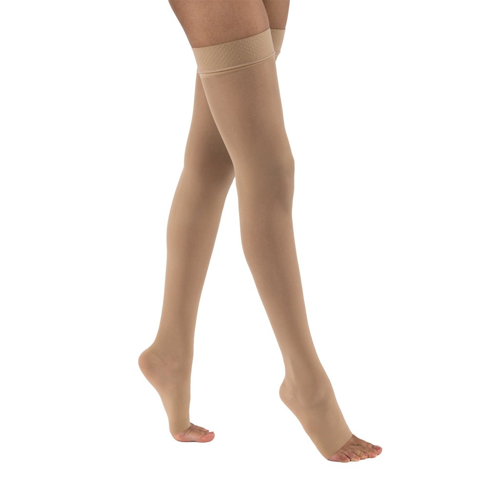 JOBST UltraSheer Compression Stockings 20 - 30 mmHg Thigh High Silicone Dot Band Open Toe | JOBST - Factory Direct Medical