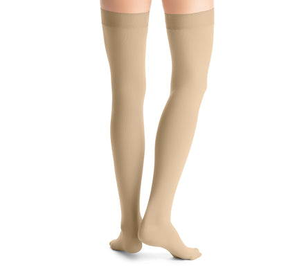 JOBST Opaque Compression Stockings 15-20 mmHg Thigh High Sensitive Band Closed Toe
