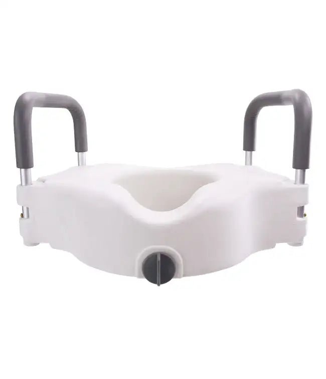 Locking Raised Toilet Seat with Removable Arms: MHLRTSA | Mobb - Factory Direct Medical