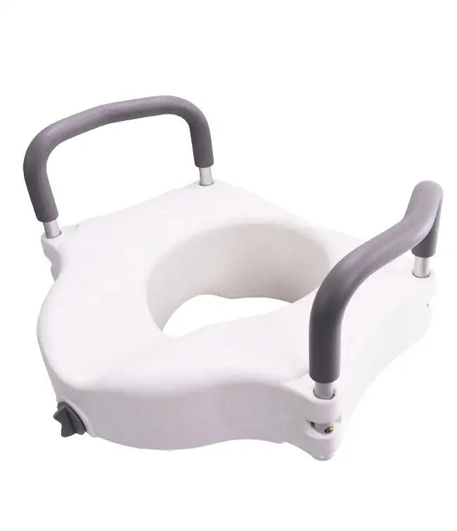 Locking Raised Toilet Seat with Removable Arms: MHLRTSA | Mobb - Factory Direct Medical