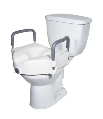 Locking Raised Toilet Seat with Removable Arms: MHLRTSA | Mobb - Factory Direct Medical