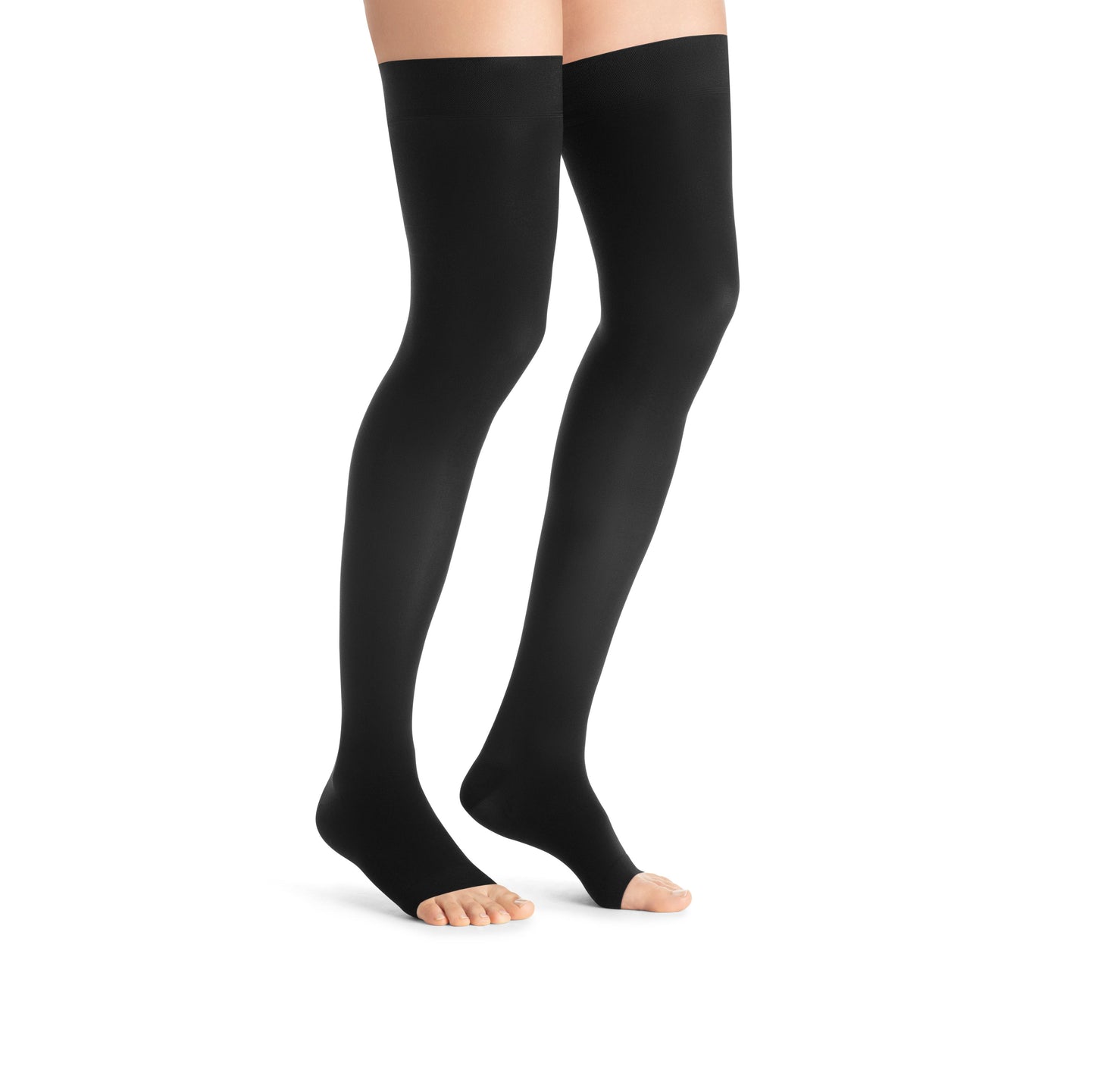 JOBST UltraSheer Compression Stockings 20-30 mmHg Thigh High Silicone Dot Band Open Toe