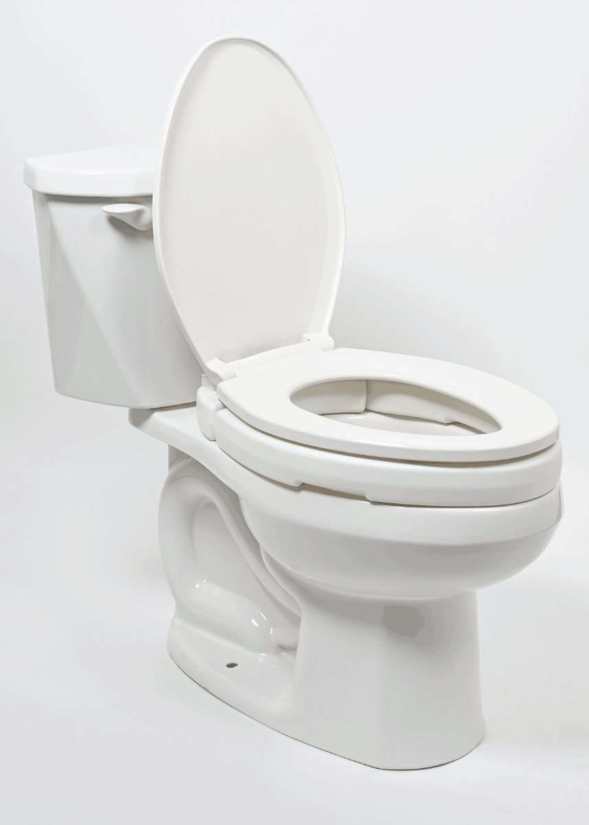 2″ Hinged Raised Toilet Seat — MOBB Home Health Care, alternate angle