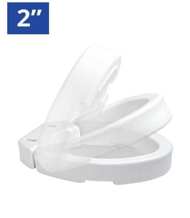 2″ Hinged Raised Toilet Seat — MOBB Home Health Care, detail view