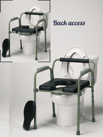 Padded Folding Commode Chair — MOBB Home Health Care, front view