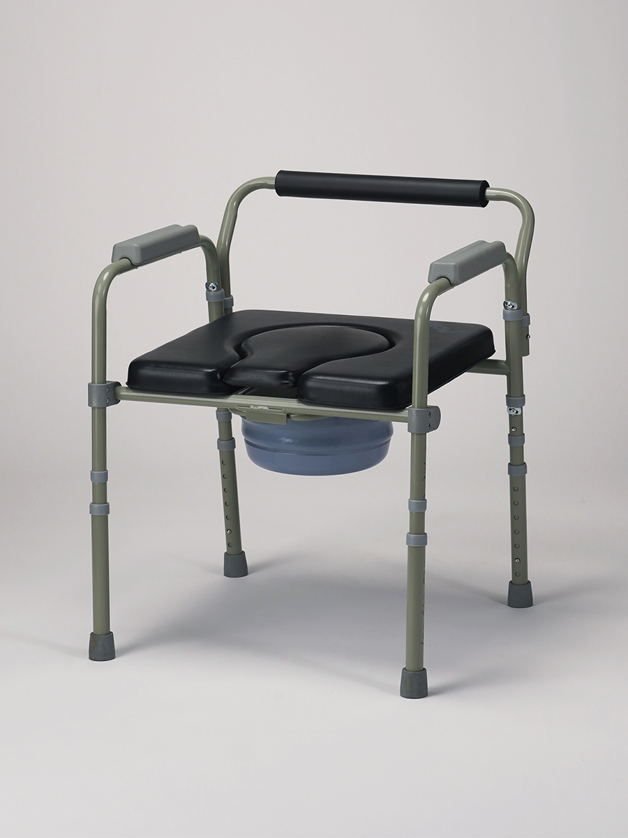 Padded Folding Commode Chair — MOBB Home Health Care, alternate angle