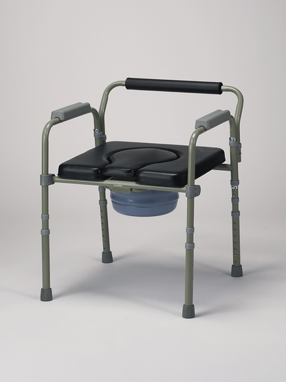 Padded Folding Commode Chair — MOBB Home Health Care, alternate angle
