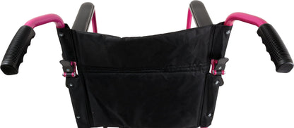 ProBasics Aluminum Transport Wheelchair - Black and Pink | Probasics - Factory Direct Medical