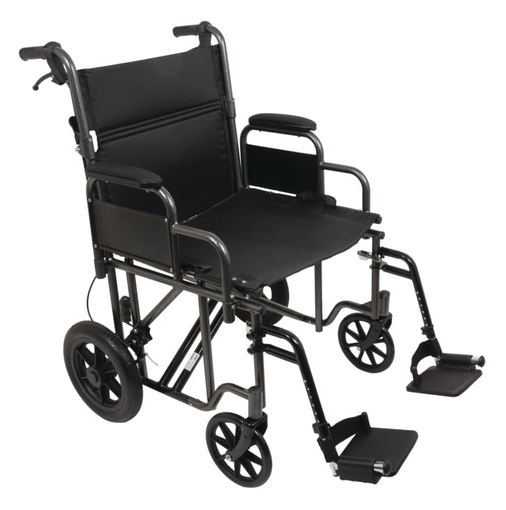 ProBasics Bariatric Steel Transport Chair in Silver Vein - Mobility Aid for Individuals up to 400 lbs | Probasics - Factory Direct Medical