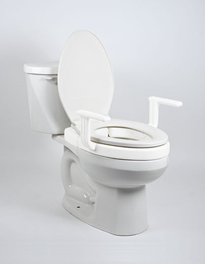 2″ Hinged Raised Toilet Seat with Handles — MOBB Home Health Care, detail view