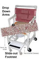 EZee Life 155HL PVC Wheeled Shower Commode Chair | 18 x 18 in Seat Canada