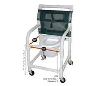 PVC Wheeled Commode - 18" x 18" | Ezee Life - Factory Direct Medical