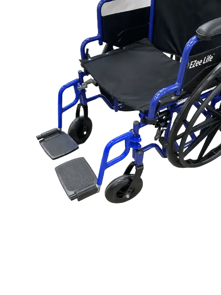 Replacement footrest for wheelchair - Aluminum in Blue | Ezee Life - Factory Direct Medical