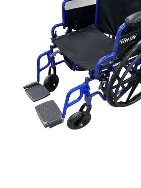 Replacement footrest for wheelchair - Aluminum in Blue | Ezee Life - Factory Direct Medical
