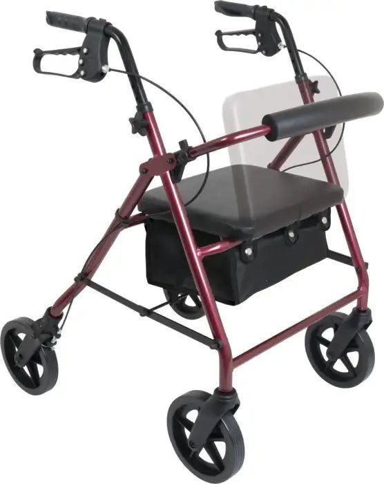 Rollator 8" Wheels Burgundy | Probasics - Factory Direct Medical