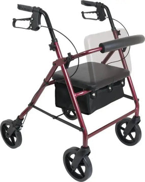 Rollator 8" Wheels Burgundy | Probasics - Factory Direct Medical