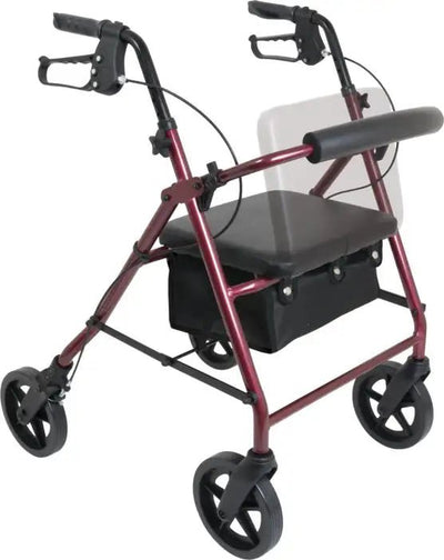 Rollator 8" Wheels Burgundy | Probasics - Factory Direct Medical