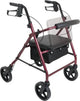 Rollator 8" Wheels Burgundy