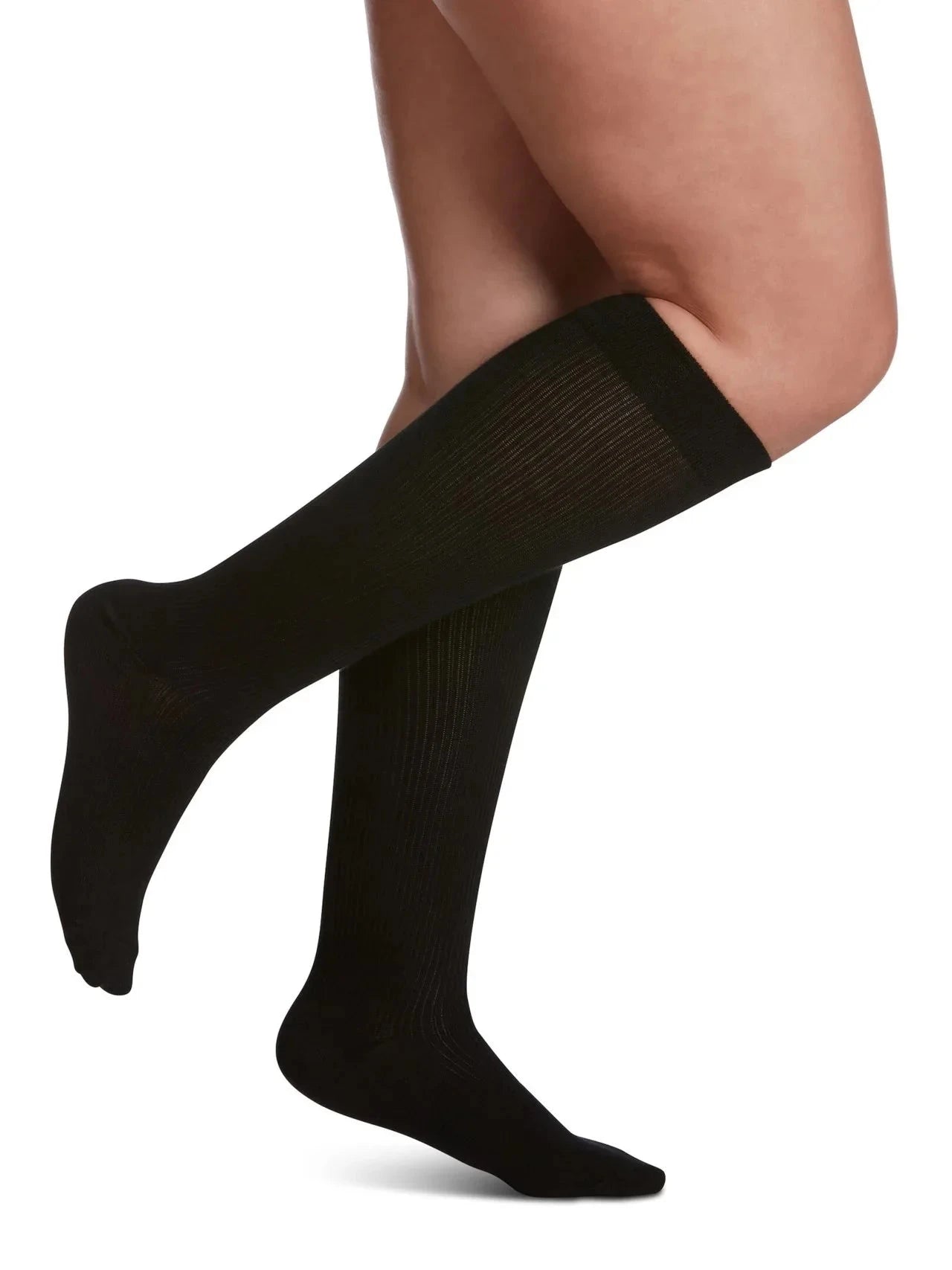Sigvaris 140 Casual Cotton Compression Socks 15 - 20 mmHg Calf High For Women Closed Toe | Sigvaris - Factory Direct Medical