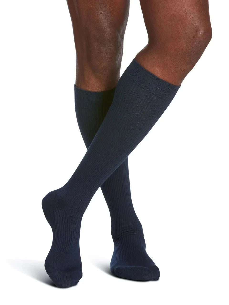 Sigvaris 180 Casual Cotton Compression Socks 15 - 20 mmHg Calf High For Men Closed Toe | Sigvaris - Factory Direct Medical