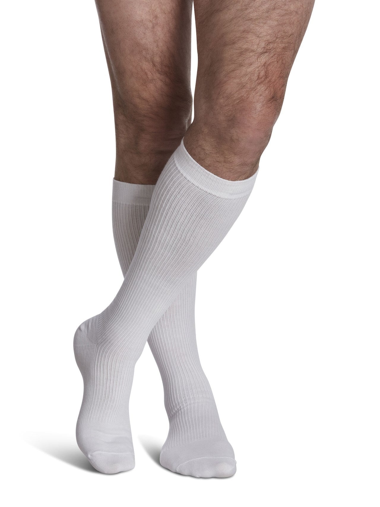 Sigvaris 180 Casual Cotton Compression Socks 15 - 20 mmHg Calf High For Men Closed Toe | Sigvaris - Factory Direct Medical