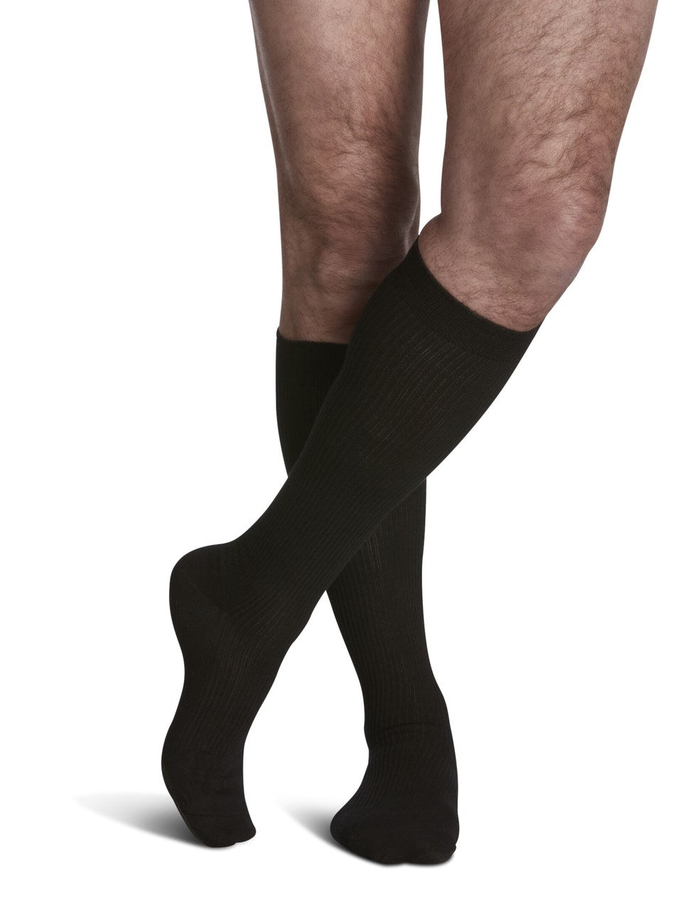 Sigvaris 180 Casual Cotton Compression Socks 15 - 20 mmHg Calf High For Men Closed Toe | Sigvaris - Factory Direct Medical