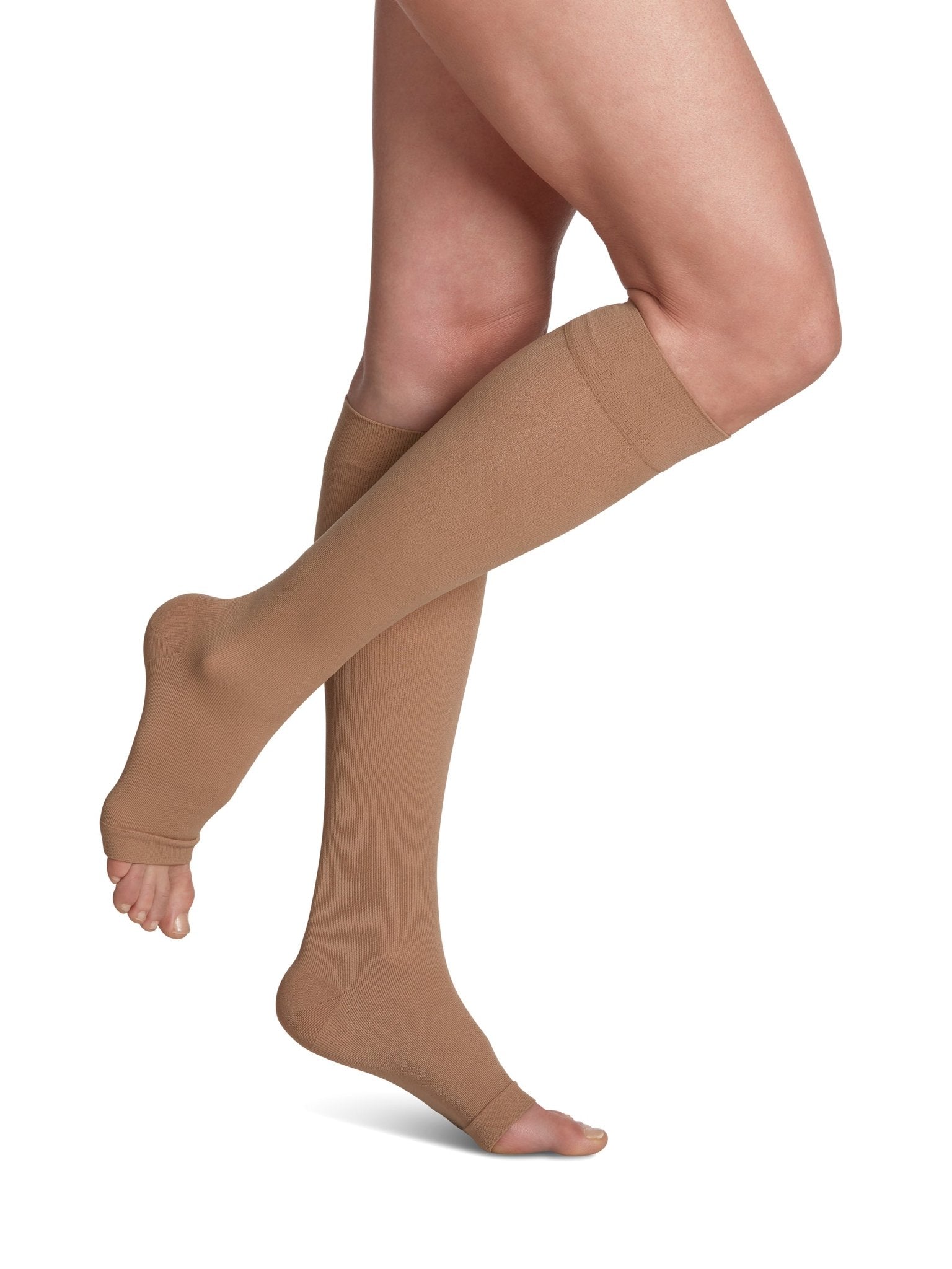 Sigvaris 230 Essential Cotton Compression Socks 20 - 30 mmHG Calf High Unisex Open Toe | Sigvaris - Factory Direct Medical