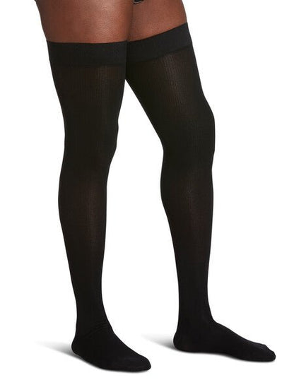 Sigvaris 230 Essential Cotton Compression Socks 30 - 40 mmHg Thigh High for Men Closed Toe | Sigvaris - Factory Direct Medical