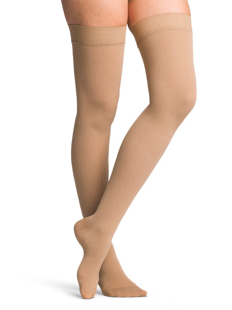 Sigvaris 230 Essential Cotton Compression Socks 30 - 40 mmHg Thigh High for Women Closed Toe | Sigvaris - Factory Direct Medical