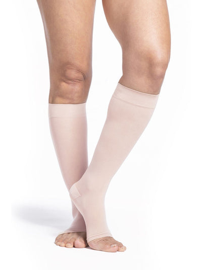 Sigvaris 780 Sheer Compression Socks 15 - 20 mmHg Calf High for Women Open Toe | Sigvaris - Factory Direct Medical