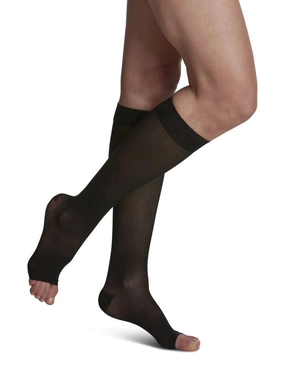 Sigvaris 780 Sheer Compression Socks 30 - 40 mmHg Calf High for Women Open Toe | Sigvaris - Factory Direct Medical