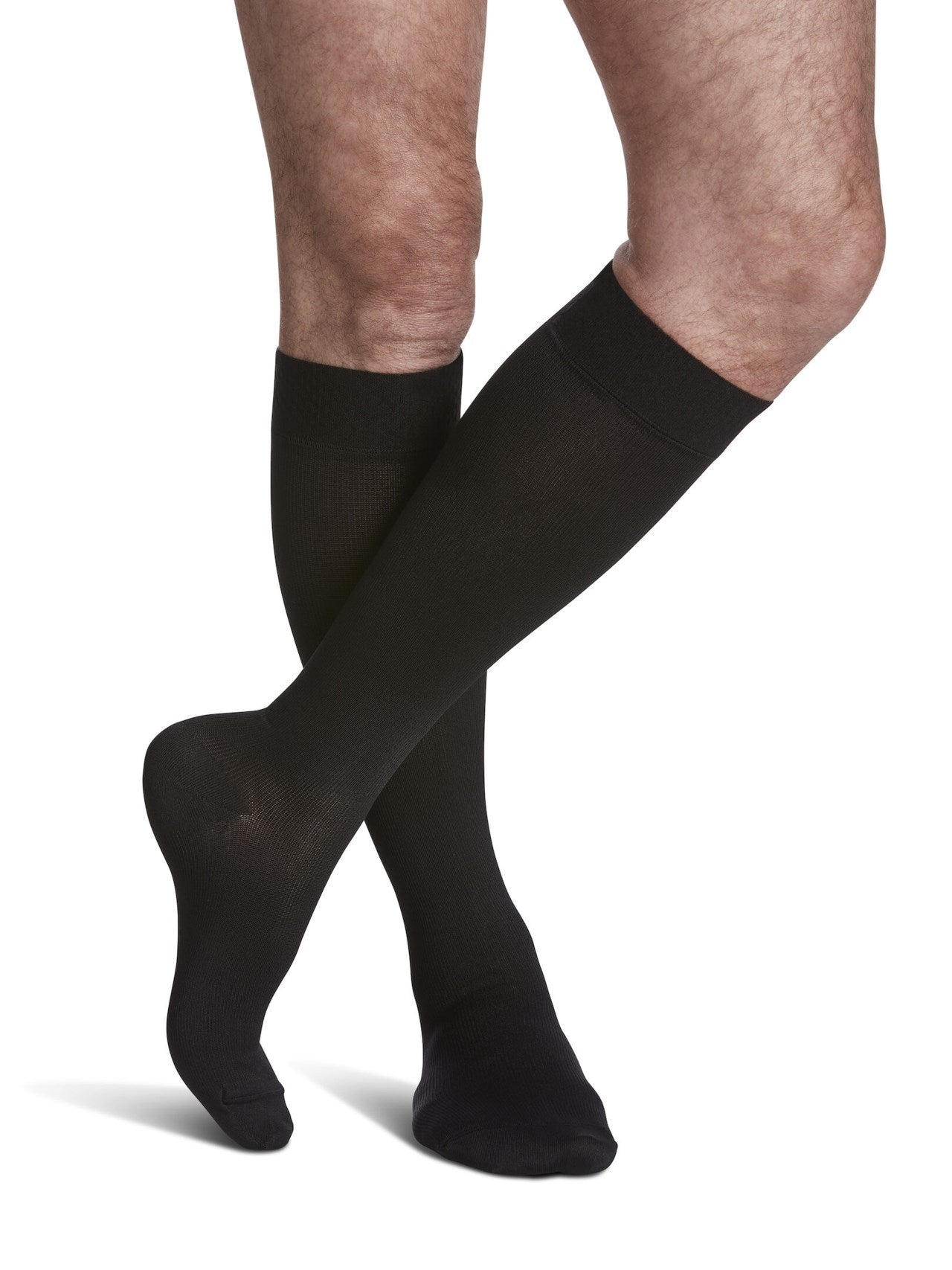 Sigvaris 820 Microfiber Compression Socks 30 - 40 mmHg Calf High With Grip Top for Men Closed Toe | Sigvaris - Factory Direct Medical