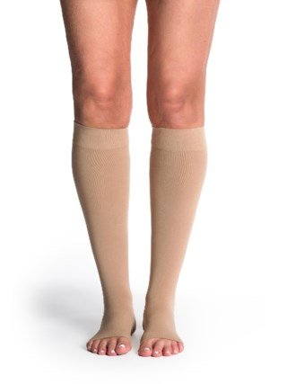 Sigvaris 840 Soft Opaque Compression Socks 15 - 20 mmHg Calf High for Female Open Toe | Sigvaris - Factory Direct Medical