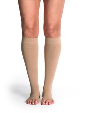 Sigvaris 840 Soft Opaque Compression Socks 15 - 20 mmHg Calf High for Female Open Toe | Sigvaris - Factory Direct Medical