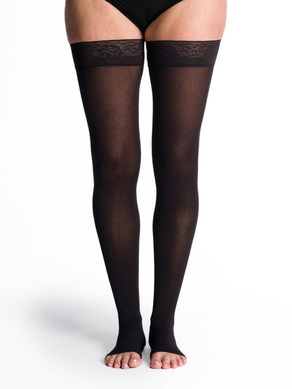 Sigvaris 840 Soft Opaque Compression Socks 20 - 30 mmHg Thigh High for Female Open Toe | Sigvaris - Factory Direct Medical