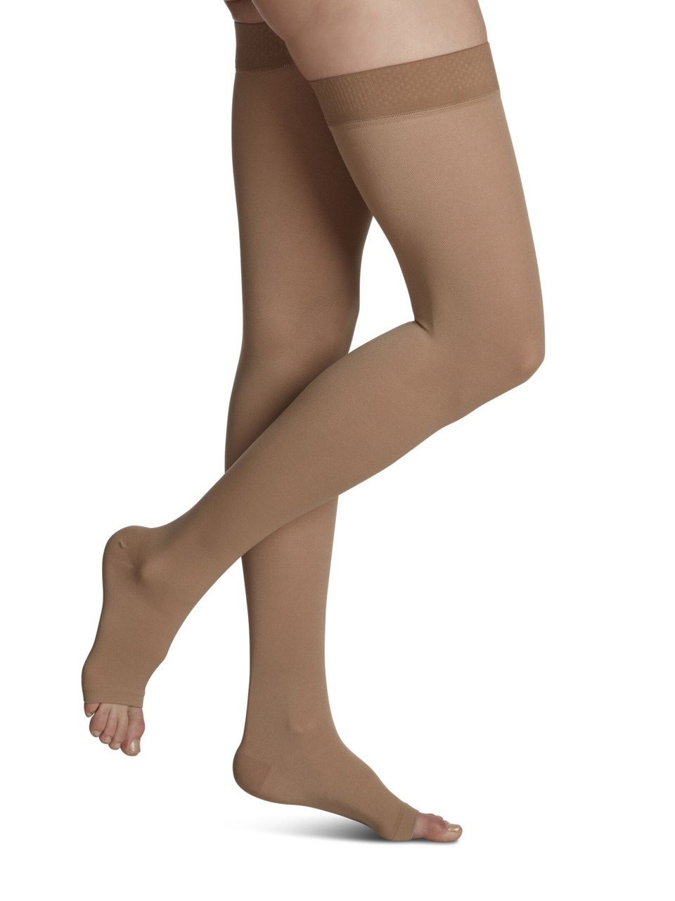 Sigvaris 860 Opaque Compression Socks 20 - 30 mmHg Thigh High For Women Open Toe | Sigvaris - Factory Direct Medical