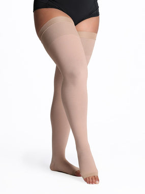 Sigvaris 504 Spec Natural Rubber Compression Socks 40-50 mmHg Thigh High for Unisex Open Toe